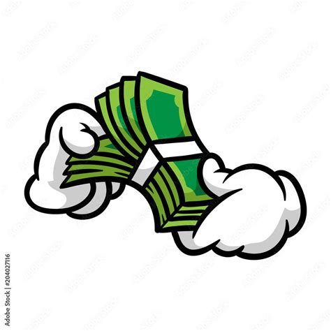 Cartoon Hands Counting Money Stock Vector | Adobe Stock