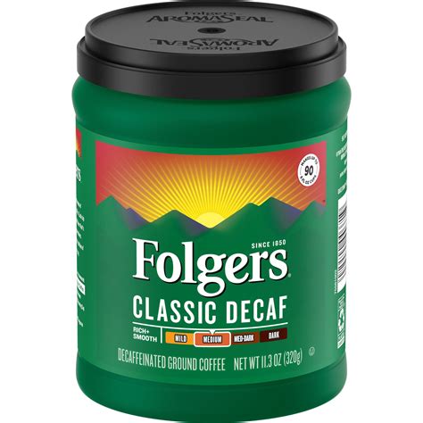 Buy Folgers Decaf Classic Medium Roast Ground Coffee, 11.3 Oz, Can ...