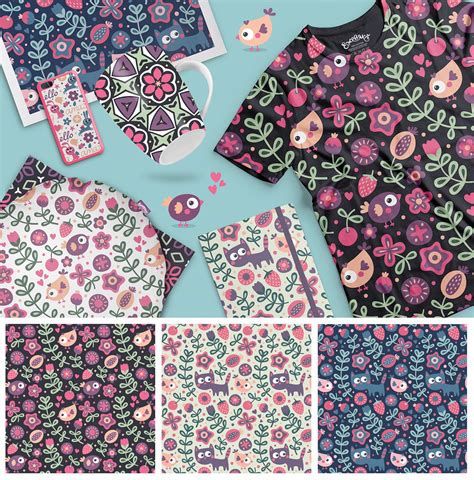 Cute floral seamless pattern on Behance