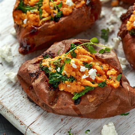 Spinach and feta stuffed sweet potatoes - SuperValu