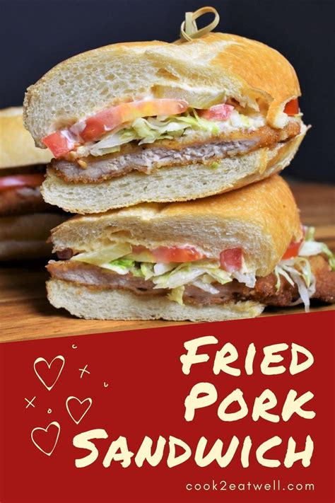 Fried Pork Sandwich | Pork sandwich, Pork and beef recipe, Pork fritters recipe