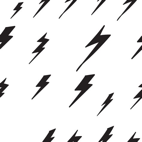 seamless pattern hand drawn thunder with doodle style 4636889 Vector ...