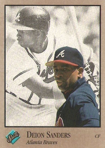 Sanders, Deion / Atlanta Braves / Studio No. 9 | Baseball Trading Card ...