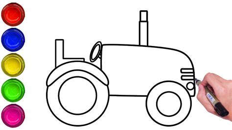 HOW TO DRAW A TRACTOR EASY STEP BY STEP | DRAWING OF TRACTOR EASY ...