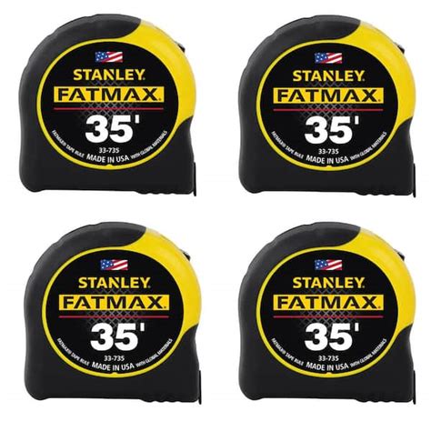 Stanley FATMAX 35 ft. x 1-1/4 in. Tape Measure (4 Pack) 33-735CP - The Home Depot