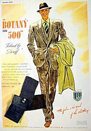 1946 Botany 500 Suit With Man Wearing The Suit