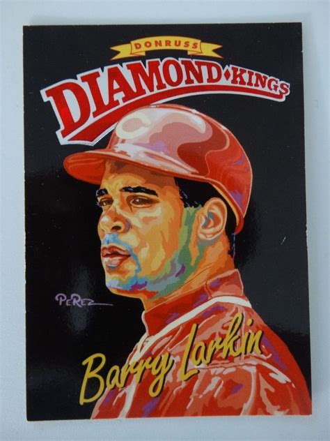 1993 Donruss Diamond Kings #DK-17 Barry Larkin Cincinnati Reds Baseball Card #CincinnatiReds ...