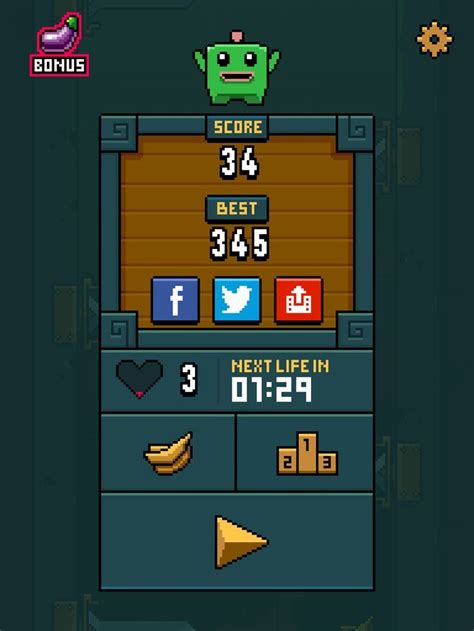 an image of a game screen with the numbers and symbols on it, including bananas