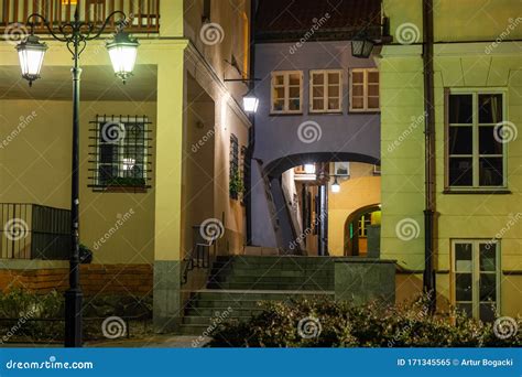 Old Town by Night in City of Warsaw Stock Image - Image of night, architecture: 171345565