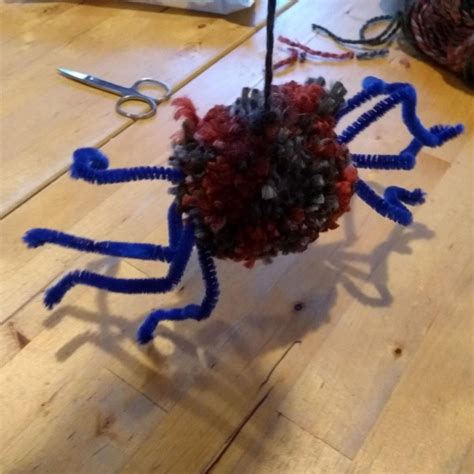 Pom-Pom Spider craft for children - Brambles and Bindweed