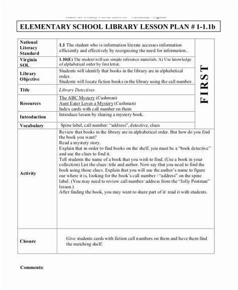 Free Lesson Plan Template Elementary Best Of Free 62 Lesson Plan Examples & Samp… | Elementary ...