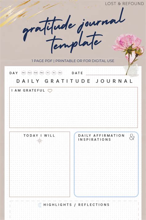 Affirmation Journal Template