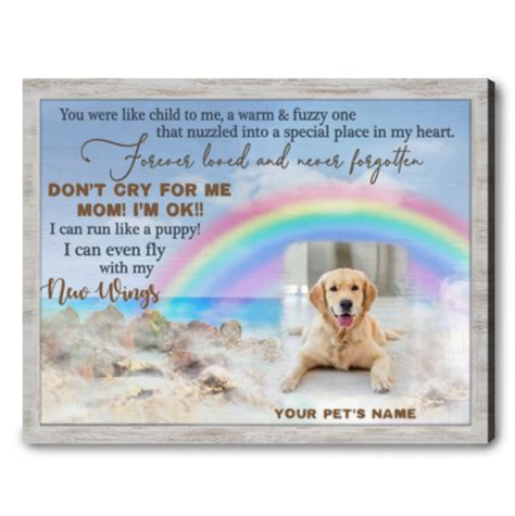 Custom Dog Memorial Gifts Loss Of Dog Memorial Gifts - Oh Canvas