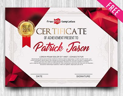 Free Certificate Template IN PSD | Behance :: Behance