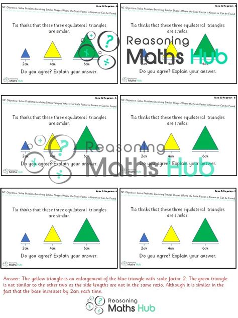 Solve Problems Involving Similar Shapes Where the Scale Factor is Known or can be Found - Master ...