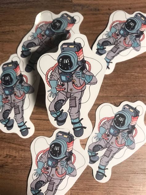 Astronaut Sticker l Spaceman Sticker | Etsy