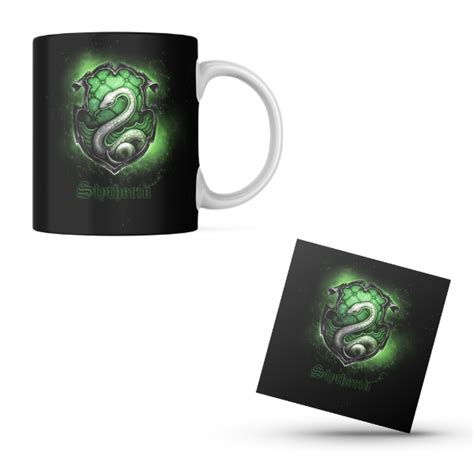 Harry Potter Slytherin Themed Printed Coffee Cup and Coaster Set | Shop ...