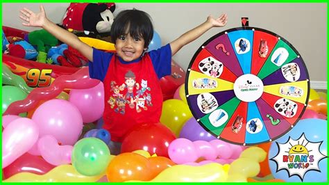 Spin The Wheel Challenge Carnival Games Ryan vs Daddy!!! - YouTube