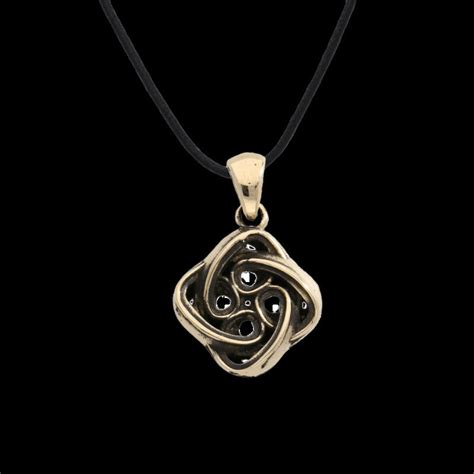 Celtic Knot Ornament Pagan Bronze Pendant | Handmade | Viking Jewellery ...