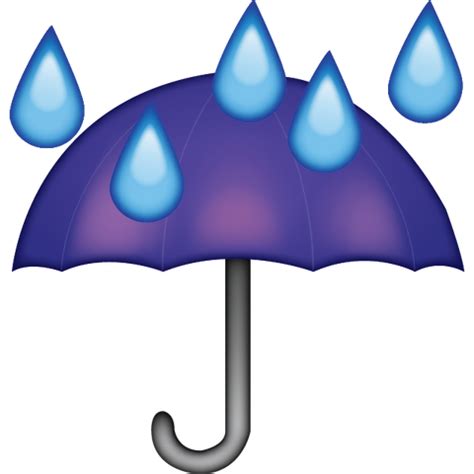 Download Umbrella Rain Drops Emoji | Emoji Island