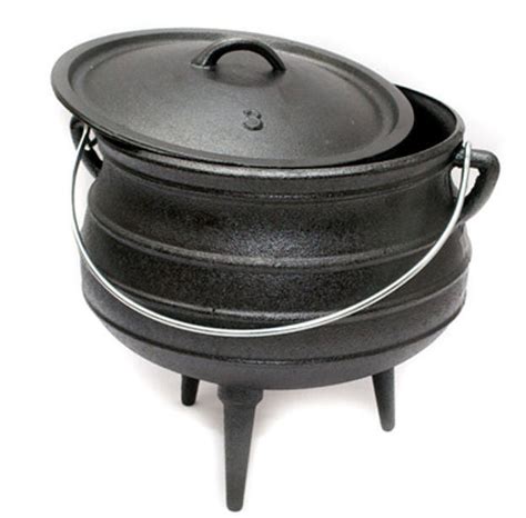 Size 3 Potjie Pot 8 quarts Pure Cast Iron Outdoor cooking – Annie's Collections