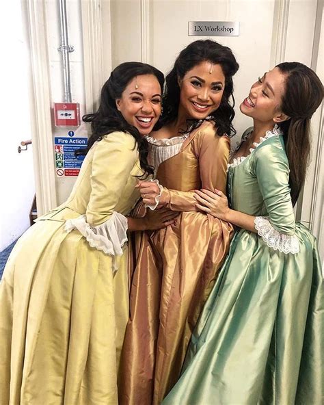 Peggy, Angelica and Eliza. The Schuyler Sisters. 📷: @marshasongcome #HamiltonLDN Broadway ...