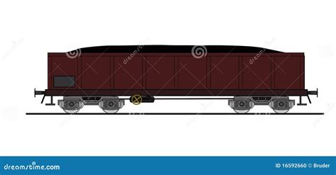 Coal car stock vector. Illustration of fuel, transport - 16592660