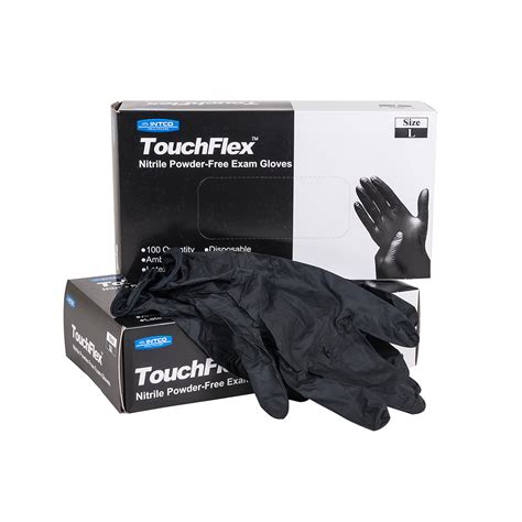 Black Nitrile Medical Examination Gloves Medline/Curad/Ansell – PPE ...