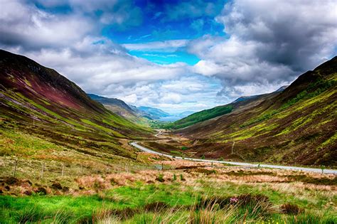 Free picture: landscape, nature, blue sky, mountain, valley, grass, cloud, outdoor