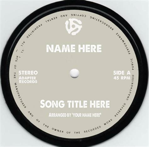 real vinyl record personalised label 45rpm by vinyl village | notonthehighstreet.com