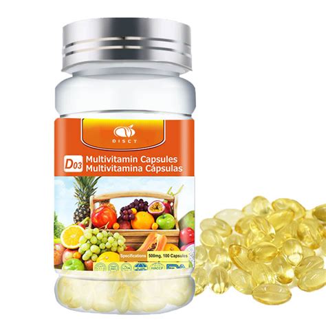 Private Label Multivitamin Supplement Capsules for Men and Women with Vitamins & Minerals ...