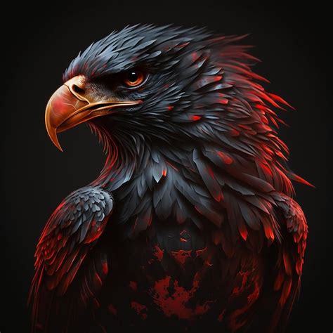 Premium AI Image | Fierce dark Eagle with elegant look and dark ...