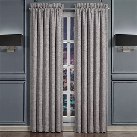 Five Queens Court Genesis Charcoal 2-pack Window Curtains