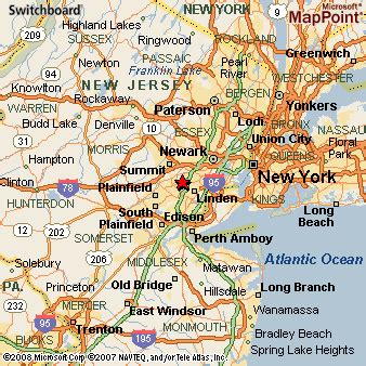 Cranford, New Jersey Area Map & More