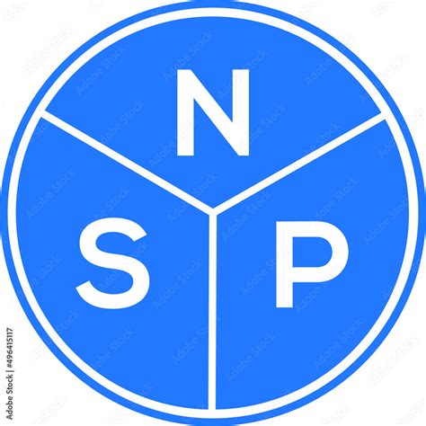 NSP letter logo design on white background. NSP creative circle letter ...