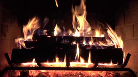 4K Fireplace - 8 Hour UHD 4K Yule Log -- No music - natural sound - Perfect for background ...