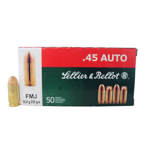 Sellier & Bellot 45 ACP 230gr FMJ - Shoot Straight