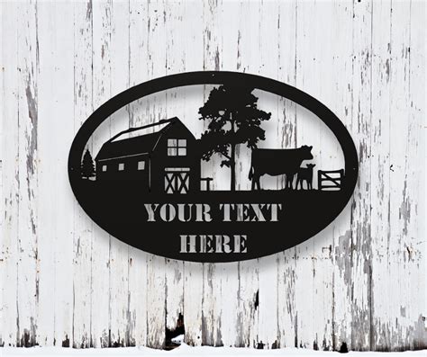 Personalized Outdoor Metal Farm Sign | MYW - Metal Your Way