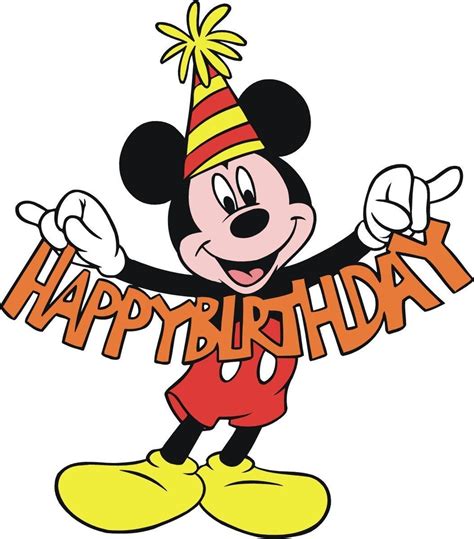 Mickey Mouse Happy Birthday 68 T Shirt Iron on Transfer Happy Birthday ...