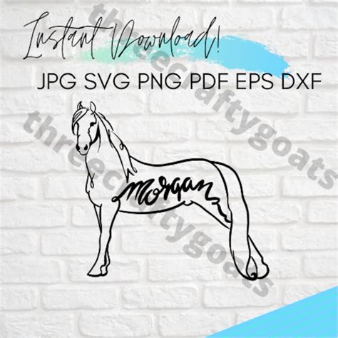 Morgan Horse SVG Downloadable File Vector Image Cricut Cut - Etsy