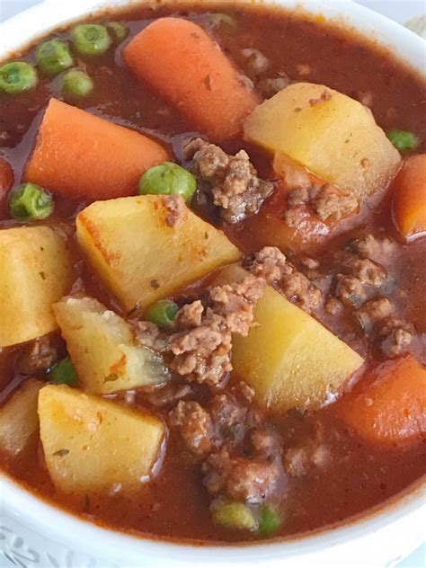 Slow Cooker Hearty Ground Beef Stew - Together as Family