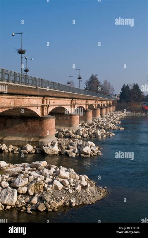 Adda river bridge, Lodi, Lombardy, Italy Stock Photo - Alamy