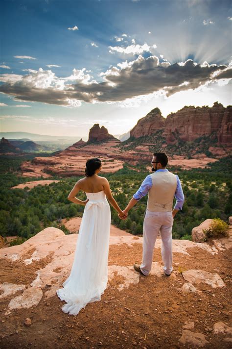 sedona-wedding-merry-go-round-rock-sunset-together | Sedona Wedding Photographer