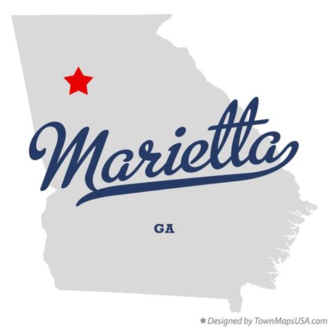 Map of Marietta, GA, Georgia