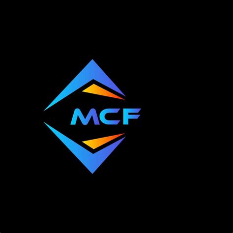 MCF abstract technology logo design on Black background. MCF creative ...