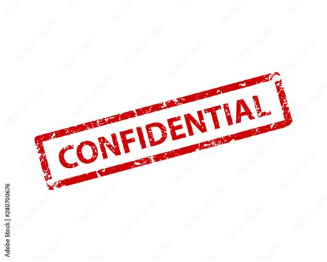 Confidential sign sticker. Stamp vector texture. Stock Vector | Adobe Stock