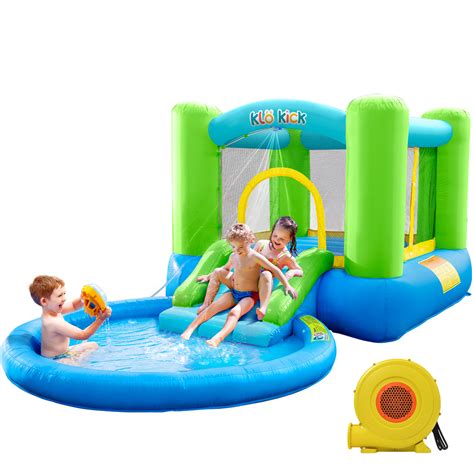 161*82*63 Inch Inflatable Bounce House With Water Slide, Bounce House ...