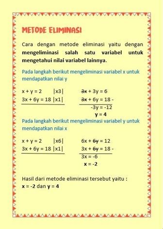 4 Cara untuk Menyelesaikan Sistem Persamaan Linear Dua Variabel (SPLDV)