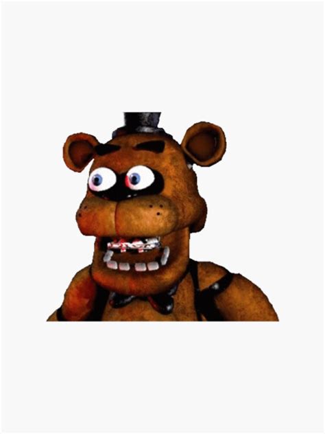 "Shocked Freddy Fazbear meme" Sticker for Sale by FNAFnStuff | Redbubble