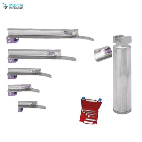 Miller laryngoscope Set Fiber Optic Single Use - Medicta Instruments